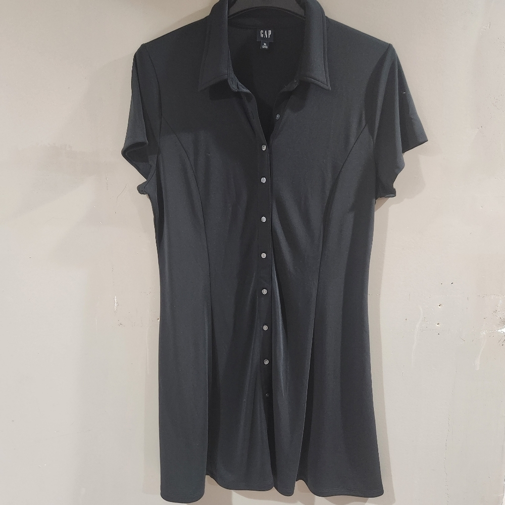 Gap Polo Minis Dress Button Black Sz XL